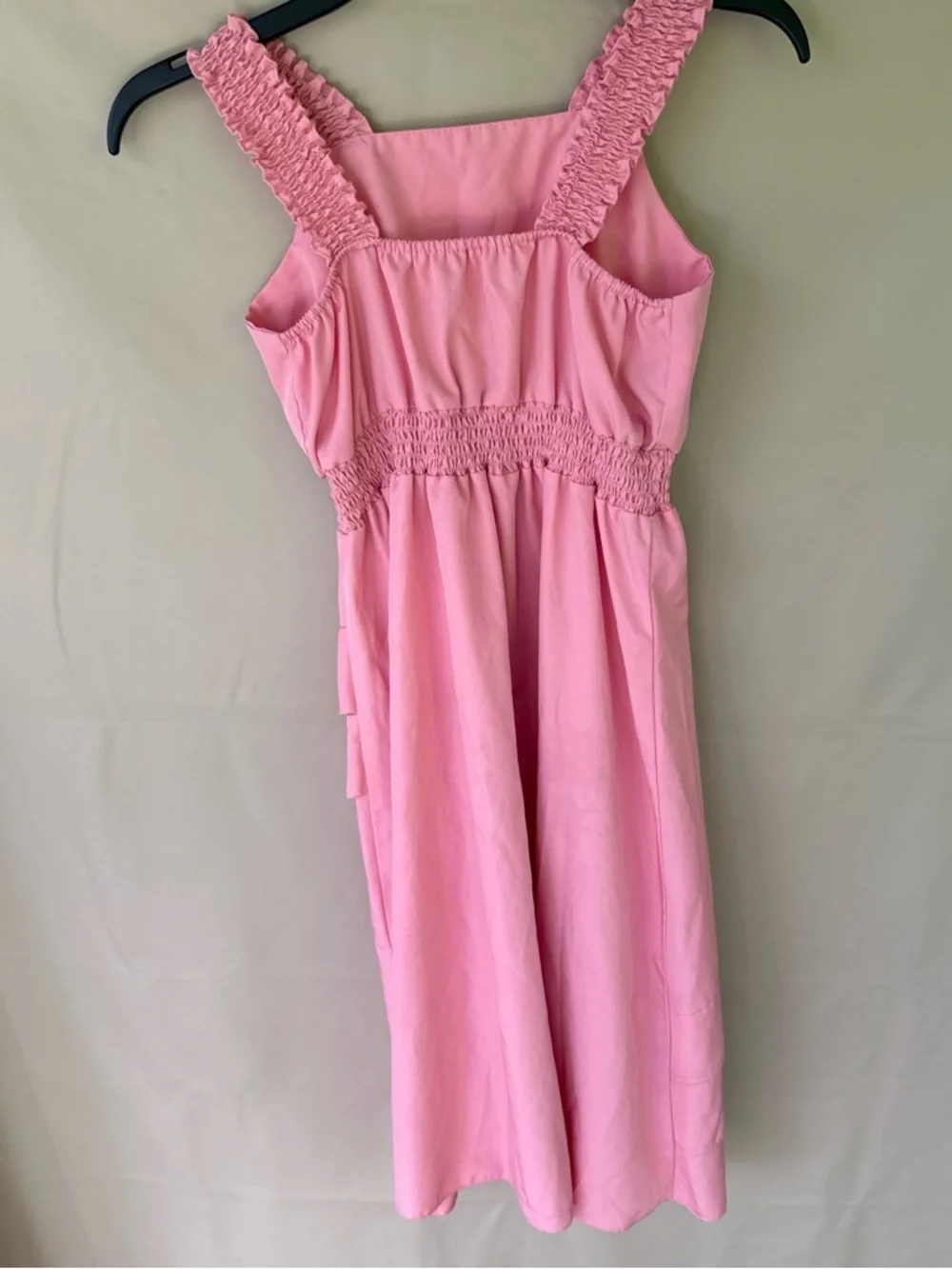 SHEIN Pink Ruffle-Tier Sundress for Girls